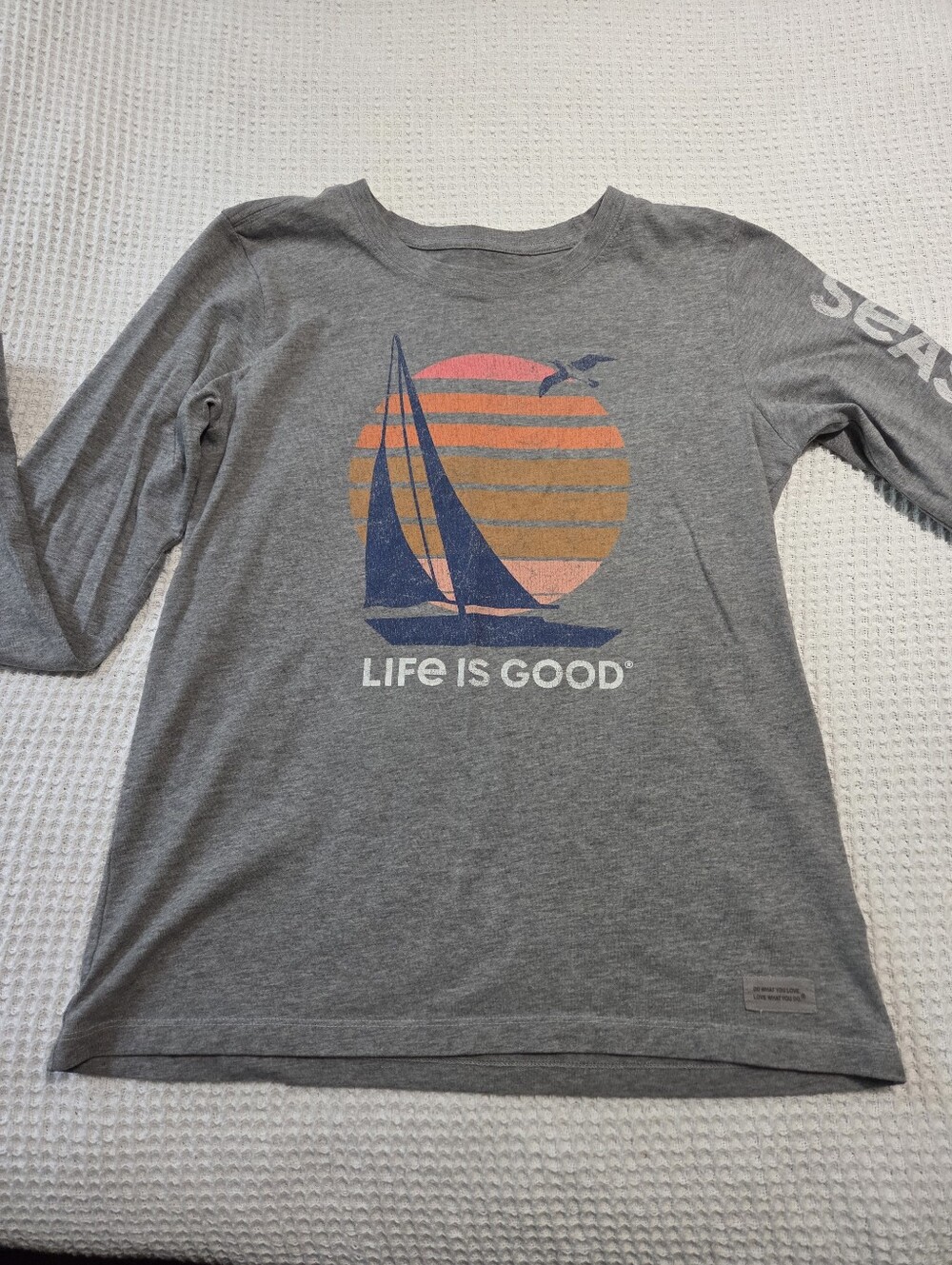 Life Is Good Womens Long Sleeved T- Shirt Size Medium